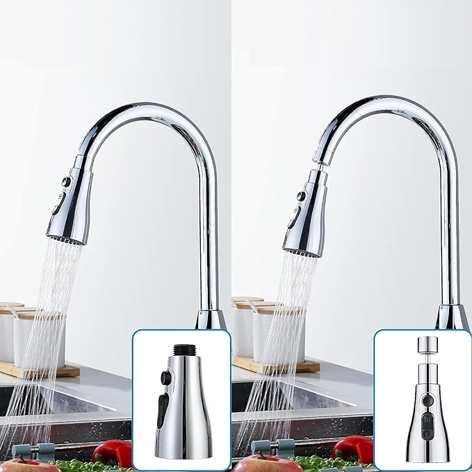 Stainless Steel 360 Degree Flexible tap extender for kitchen sink