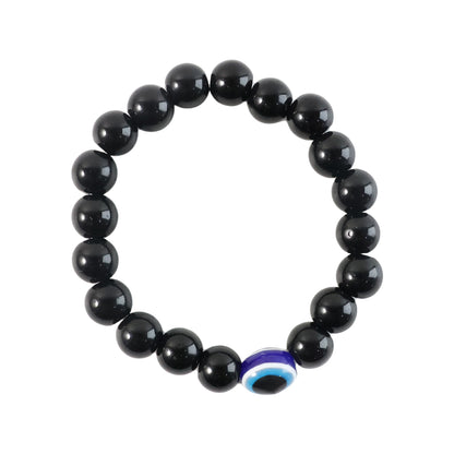 Elegant Dual-tone Crystal Beaded Stretch Bracelet (1 Pc)
