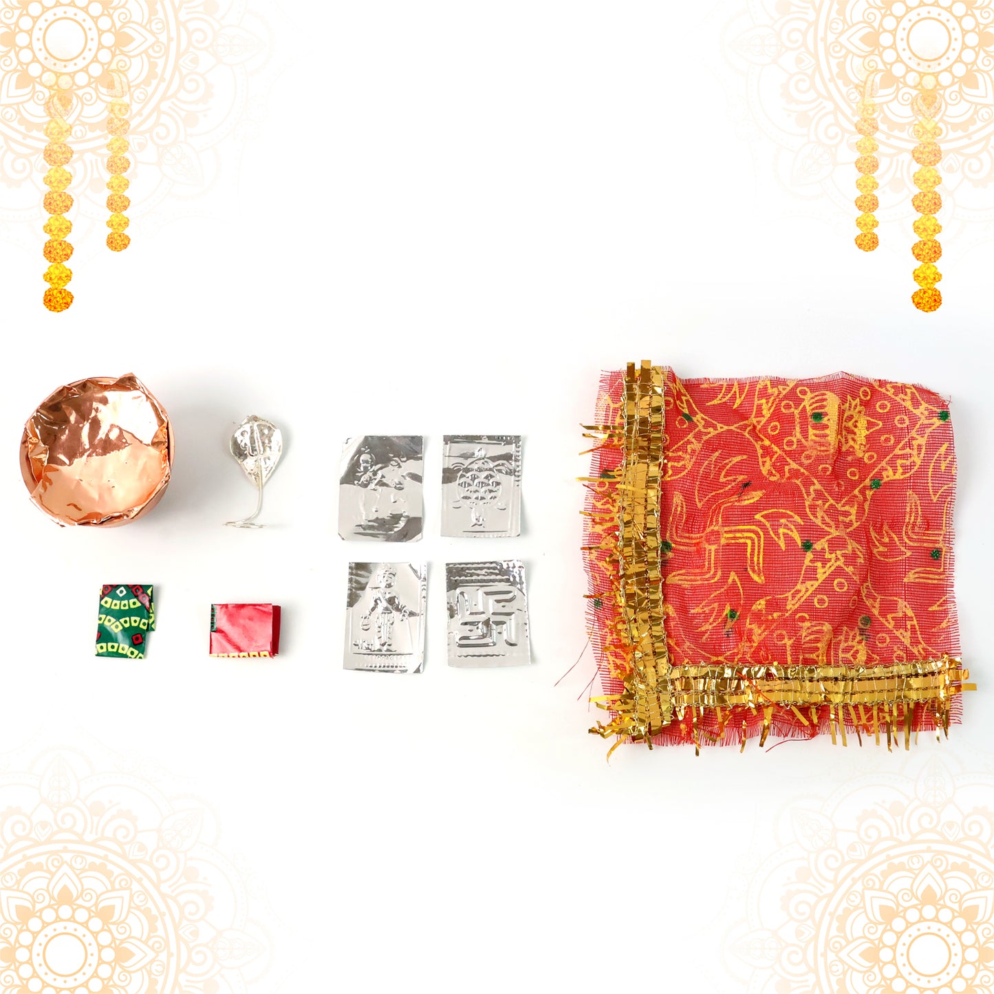 Vastu Kalash Pooja Decorative Copper-style Kalash - (1 Set)