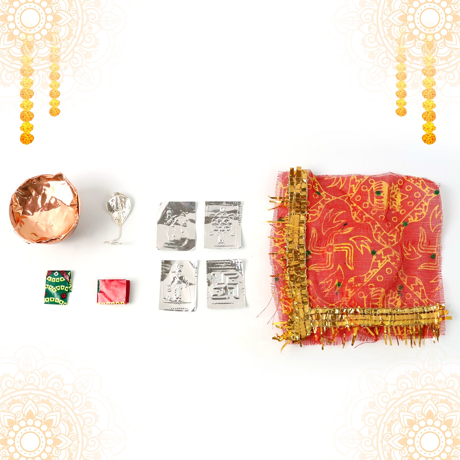 Vastu Kalash Pooja Decorative Copper-style Kalash - (1 Set)