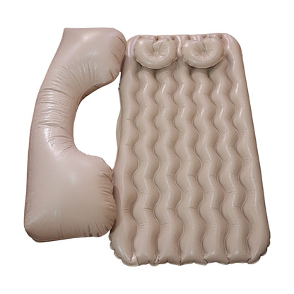 Car Air Mattress Bed Set With Inflatable Pillows And Air Pump For Comfortable Travel Sleeping (1 Set)