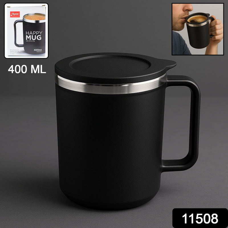 Happy Mug — Large Ceramic Coffee & Tea Mug (400ml)