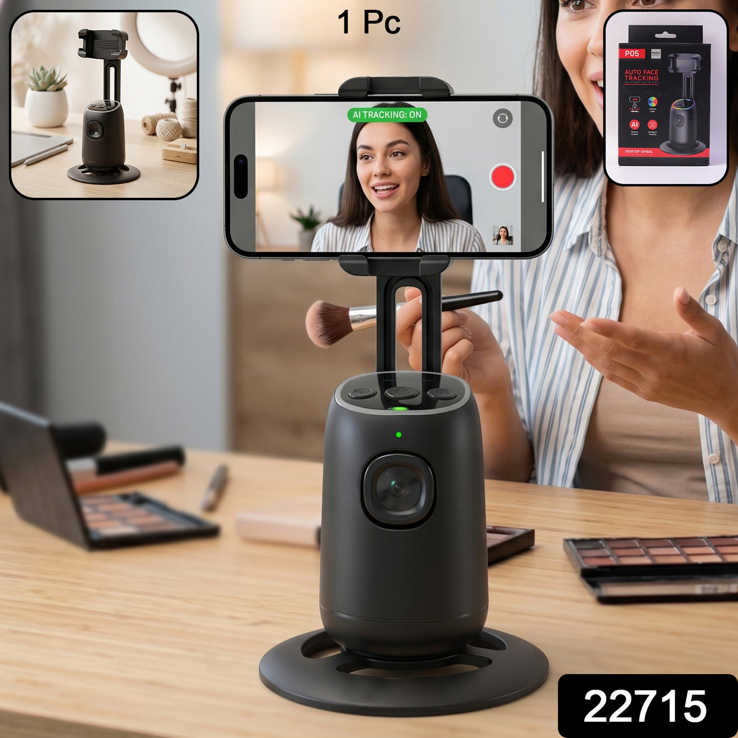 Smart Ai Auto Face Tracking Mobile Holder (1 Pc)