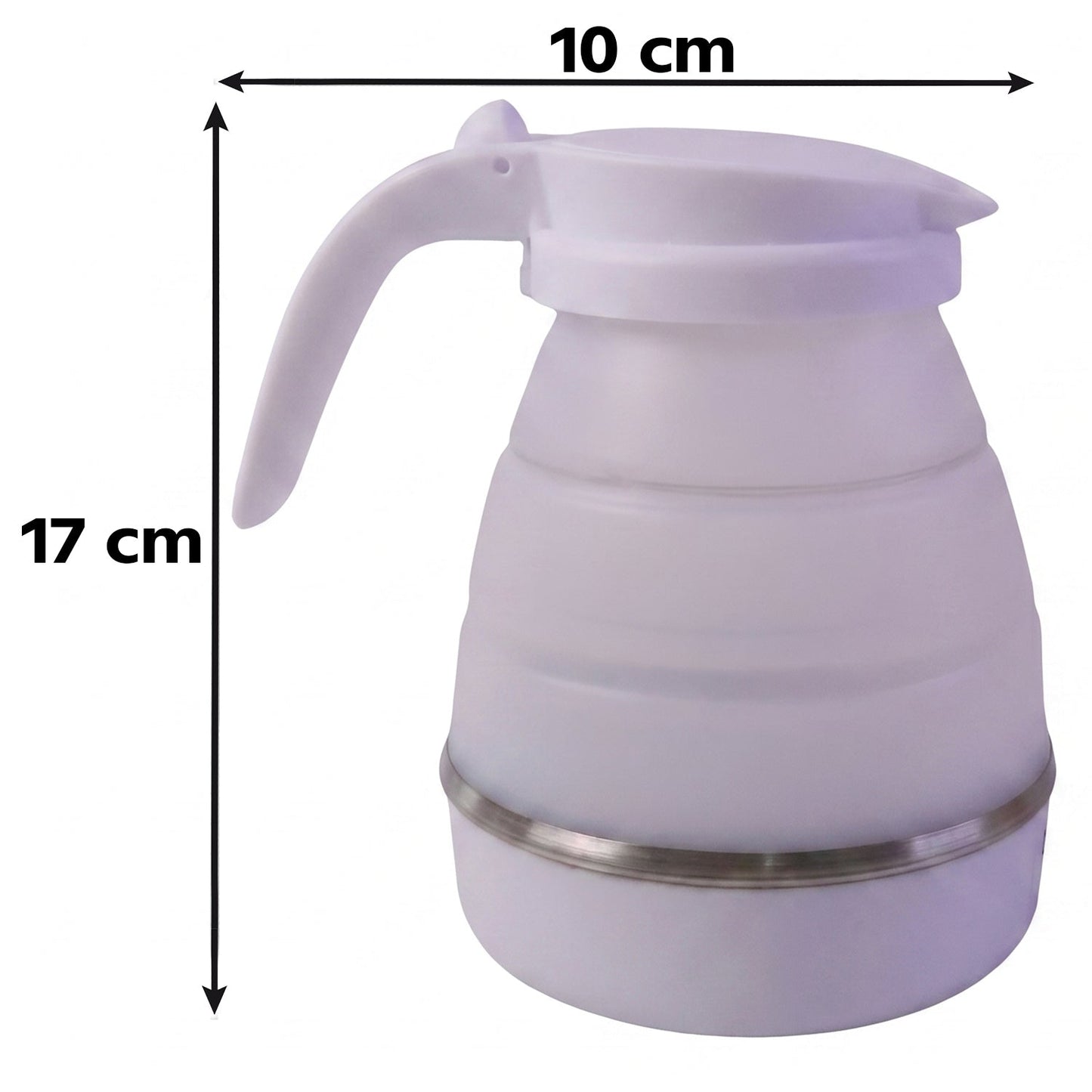 Collapsible Travel Electric Kettle 600ml Foldable Silicone Water Boiler (1 Pc)