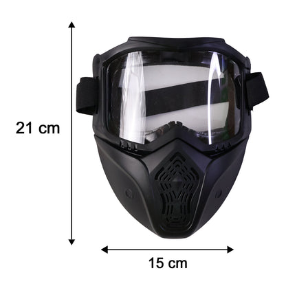 Protective Bike Goggle Face Mask Detachable Riding Glasses Dust Proof (1 Pc)