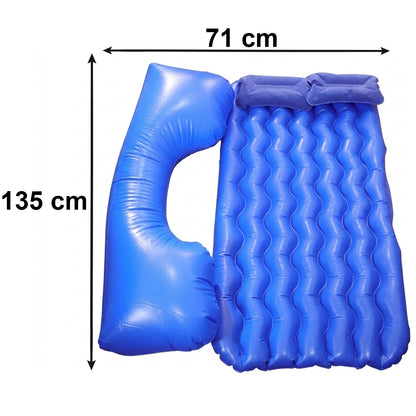 Comfortable Car Air Mattress Bed Set With Inflatable Headrest For Travel Relaxation (1 Set)
