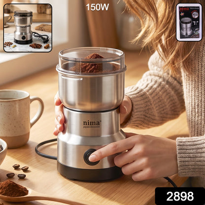 Mini Electric Grinder 150w Stainless Steel For Coffee Spice And Masala (1 Pc)