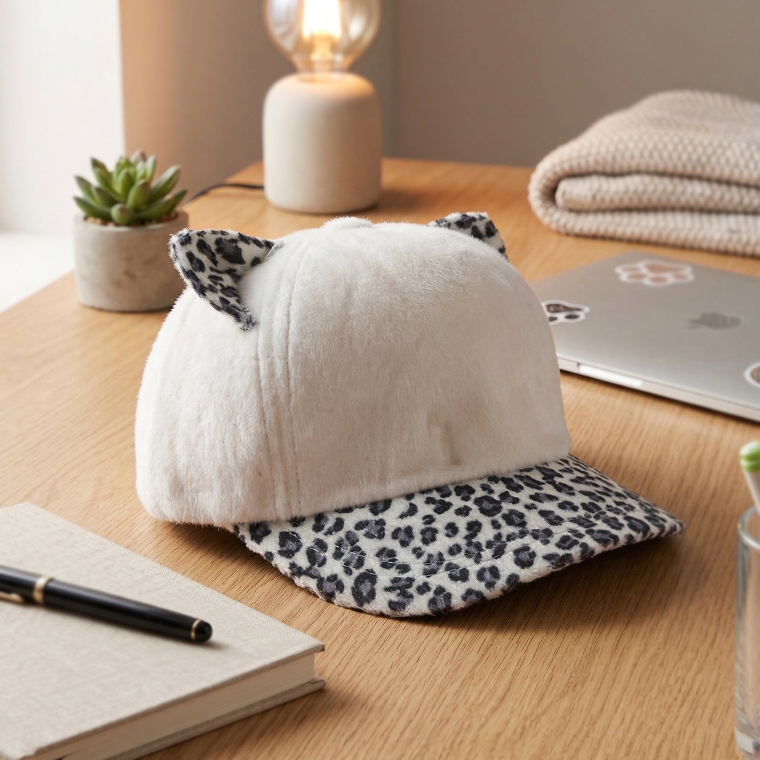 Stylish Cat Ear Designer Cap For Women  Girls (1 Pc)