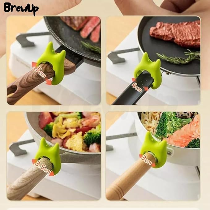 Devil Shaped Spatula Rack with Pot Lid and Soup Spoon Holder Silicone