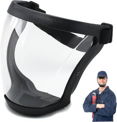 Anti-Fog Full Face Shield Upgraded, Impact & Wind Resistant Cycling Mask with Adjustable Fit ( Pack Of 2 )