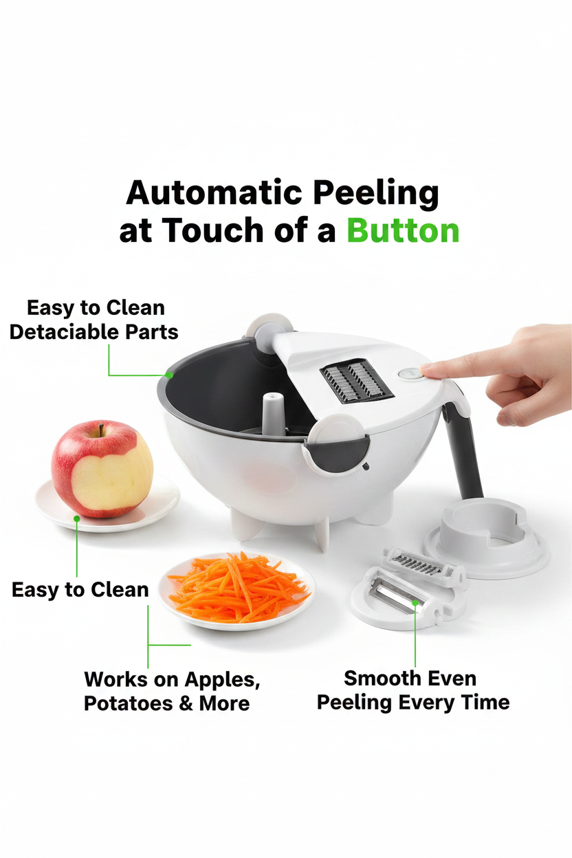 Multipurpose Automatic Fruit & Vegetable Peeler Machine — Electric Peeler for Kitchen