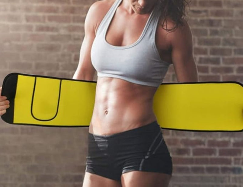 Sweat Belt, Abdominal Belt for Men and Women Non-Tearable, Sauna Belt Waist Trainer