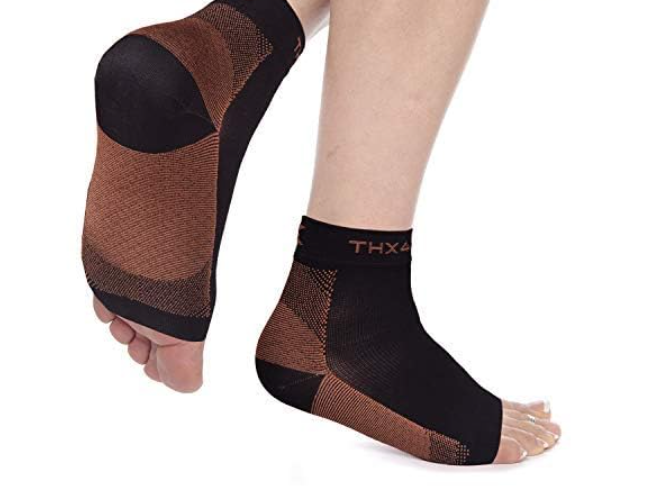 Copper Compression Recovery Foot Sleeves for Men & Women (Pack of 2)