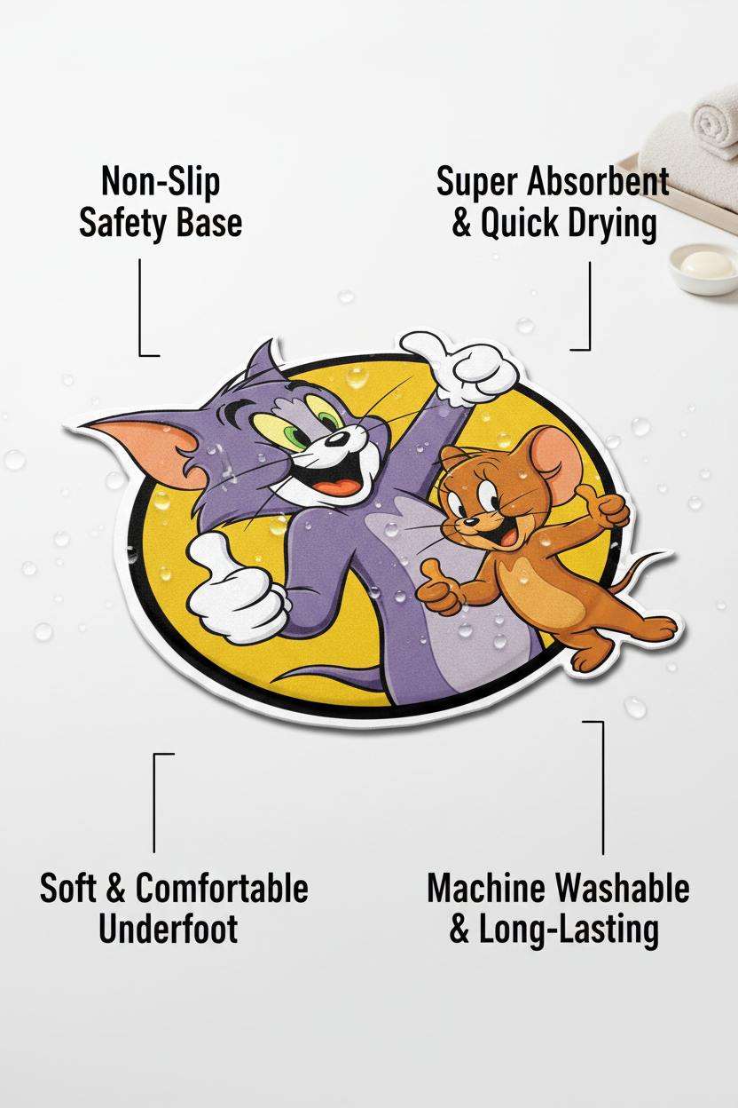 Bathroom Mat for Home — Soft, Non-Slip & Water-Absorbent Bath Floor Mat