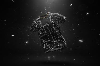 Men's Black All-Over Print T-Shirt — Bold Pattern Casual Tee