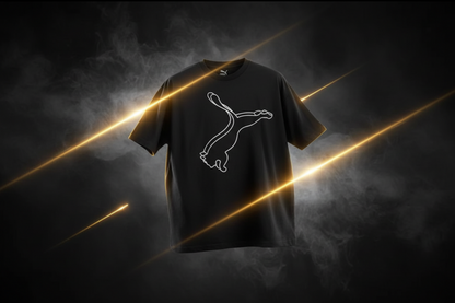 Men's Black Oversized Graphic Print T-Shirt — Streetwear Casual Tee