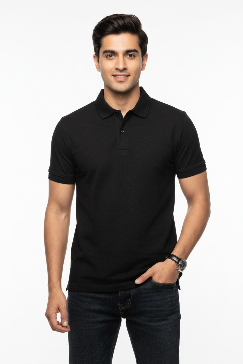 Men's Cotton Polo T-Shirt — Multicolor Pack of 4