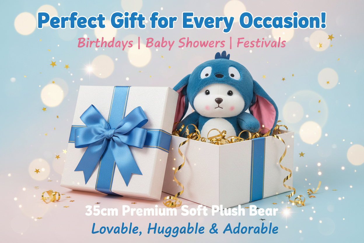 Blue Premium Soft Quality Lovable Huggable Soft Toy, Plush Teddy Bear,