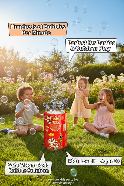 Automatic Bubble Machine — Electric Bubble Blower Toy for Kids