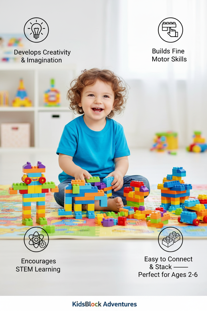 NTZ Building Blocks for Kids — 50 Pcs Multicolour Small Blocks Bag Pack (2 Pcs)