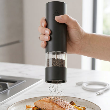 Electric Pepper Grinder  Usb Rechargeable  One Touch Operation