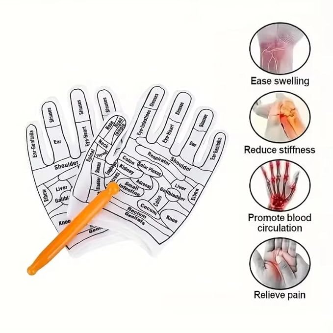 Acupressure Reflexology Hand Gloves for Women & Men