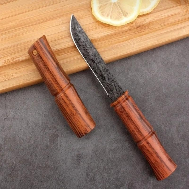 Stainless Steel Utility Knife with Wooden Handle