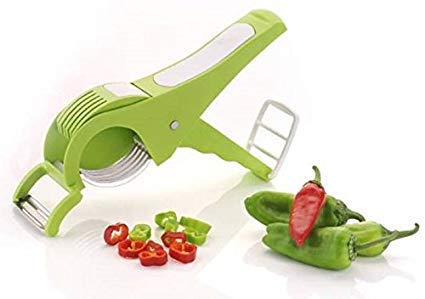 Vegetable Cutter 5 Sharp Blade with Peeler 2 in 1 - Multicolour