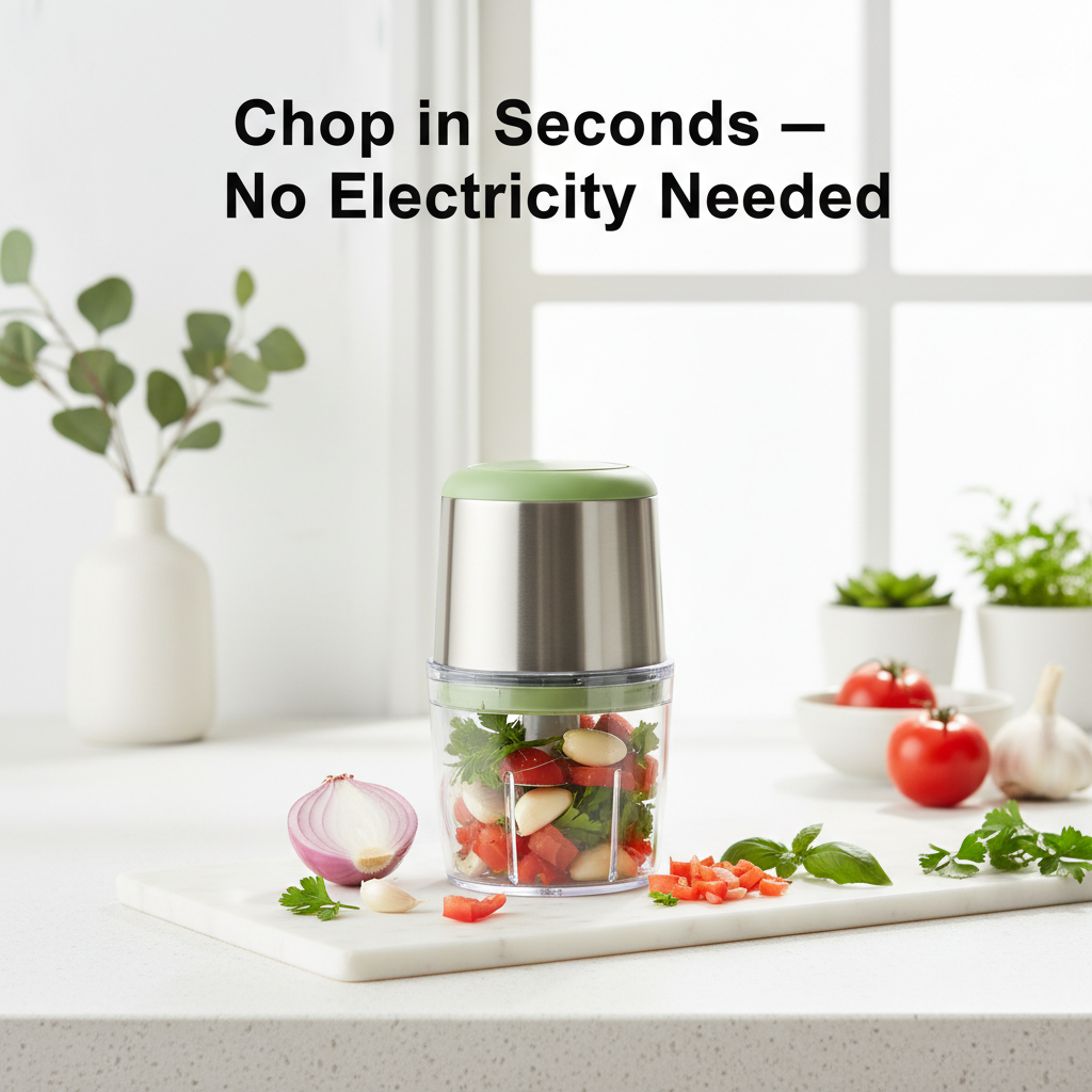 Manual Vegetable & Dry Fruit Chopper with Stainless Steel Blade