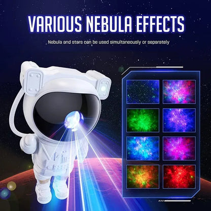Astronaut Galaxy Projector — 360° Magnetic Head Rotation with Remote Control