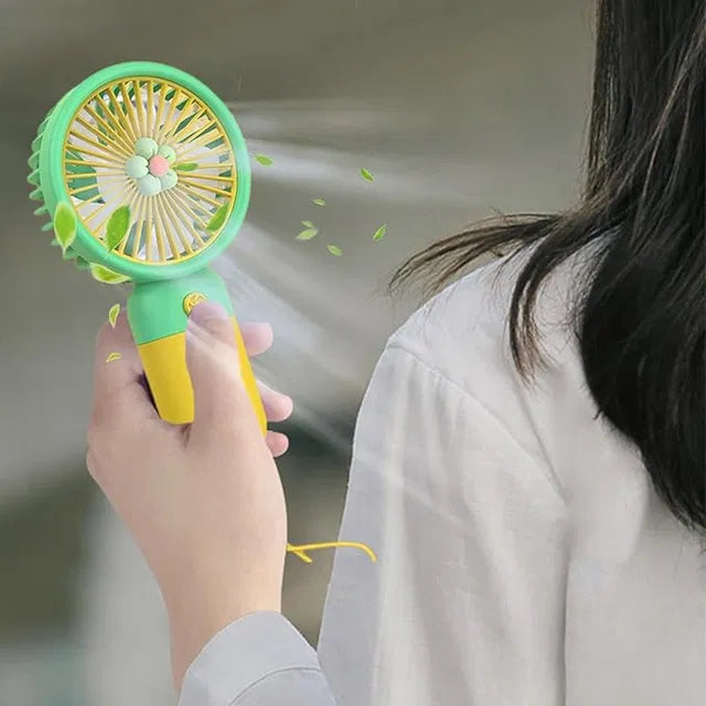 Portable Handheld Fan — Ultra Quiet Little Flower Fan | USB Rechargeable Battery Operated