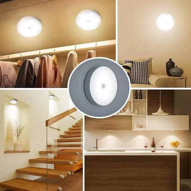Motion Sensor USB Rechargeable Wireless LED Night Light — Pack of 2