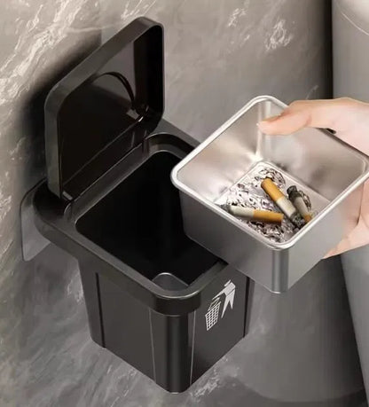 Stainless Steel Multipurpose Use Mini Dustbin & Ashtray