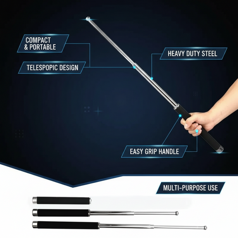 Foldable Multitool Walking Stick for Men & Women with Carry Bag