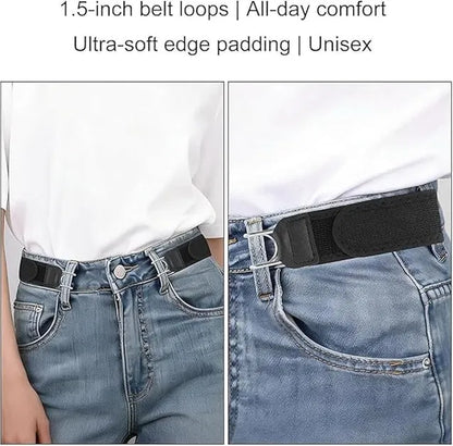 Buckleless Belt Hook Tactical Metal Hook Elastic Belt Unisex
