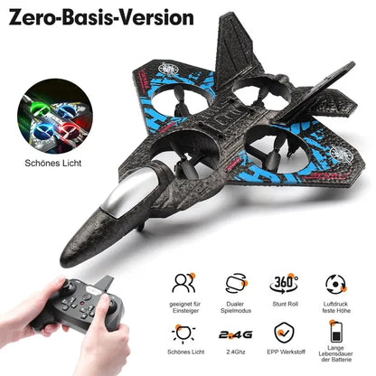 RC Plane 2.4GHz Remote Controlled Aeroplane — Jet Fighter Quadcopter Aircraft Toy