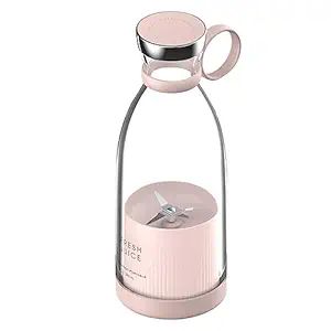 Portable Mini Blender for Fresh Juice in sleek black with stainless steel blades, perfect for on-the-go smoothies and fruit