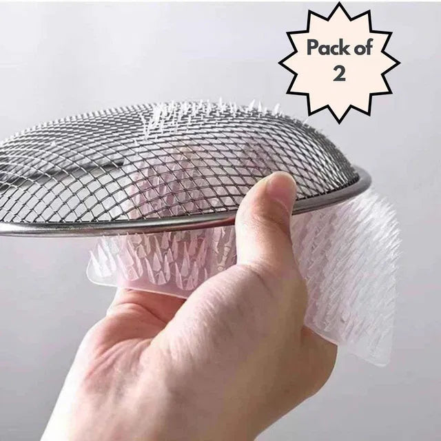 Silicone Kitchen Cleaning Tool — Multipurpose Scrubber & Brush (Pack of 2)