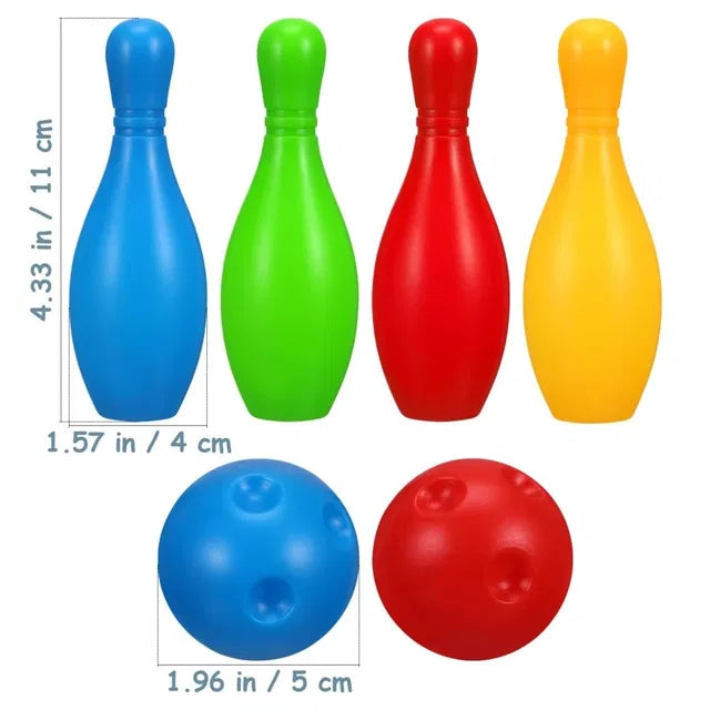 Bowling Game Set for Kids — 10 Pins & 2 Balls Indoor Fun Toy