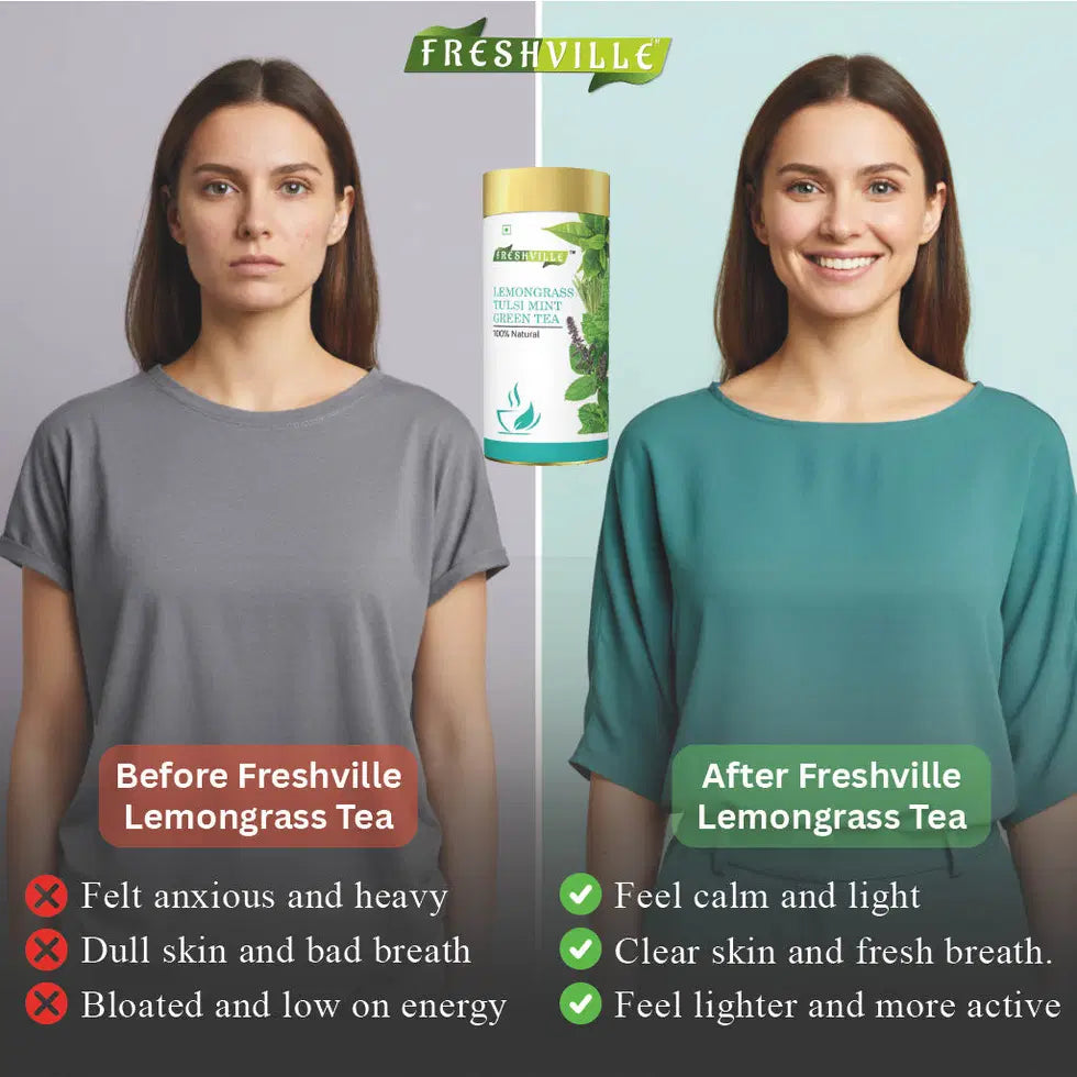 Freshville Lemongrass Tulsi Mint Green Tea