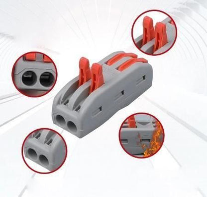 Reusable Quick Electrical Wire Cable Connectors Terminal Block — Pack of 3