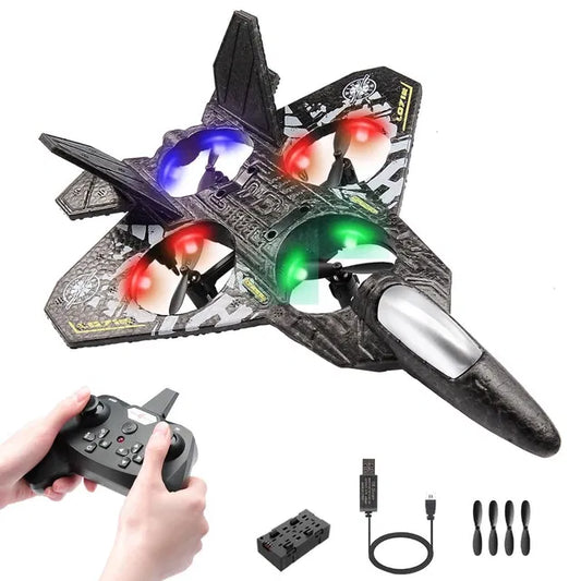 RC Plane 2.4GHz Remote Controlled Aeroplane — Jet Fighter Quadcopter Aircraft Toy