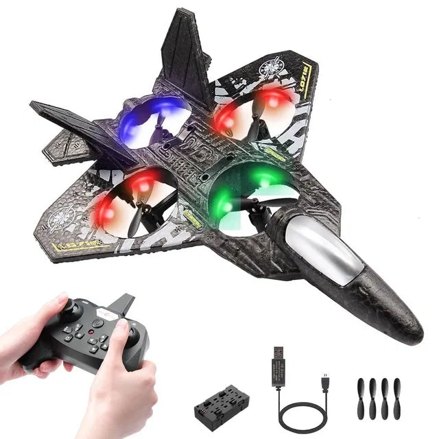 RC Plane 2.4GHz Remote Controlled Aeroplane — Jet Fighter Quadcopter Aircraft Toy