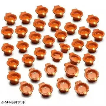 Water Sensor Diya for Home Decoration Floating Led Light Diya (Pack of 30)