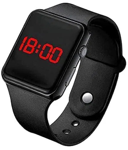 Batman Inspired Square LED Digital Watch — Bold Black Edition for Men & Kids