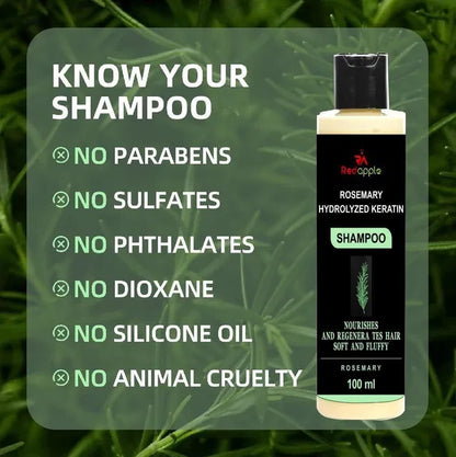 Rosemary Hydrolyzed Keratin Shampoo 100 ml Pack of 2