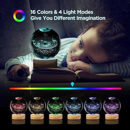 3D Crystal Lamp Ball — Assorted Design LED Night Light