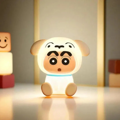 Crayon Shin-chan Shiro LED Night Light Lamp — Cute Anime Desk Lamp