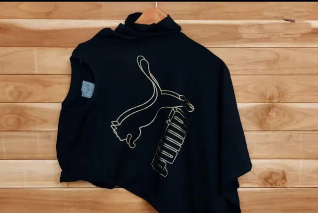 Men's Black Oversized Graphic Print T-Shirt — Streetwear Casual Tee