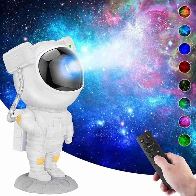 Astronaut Galaxy Projector — 360° Magnetic Head Rotation with Remote Control